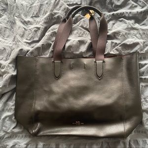 Derby Black Leather Coach Tote